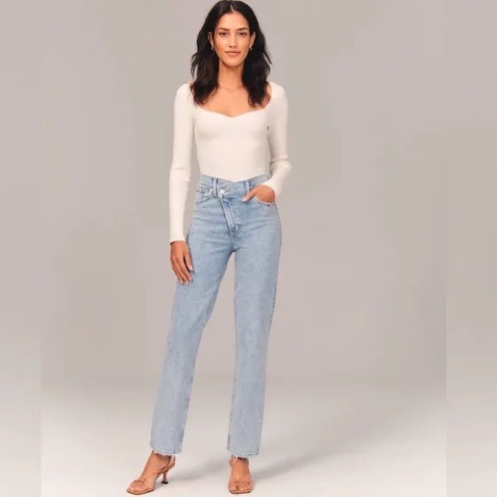 Abercrombie & Fitch Light Blue Straight Leg Jeans